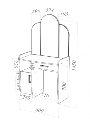 Туалетный столик Галант-1
